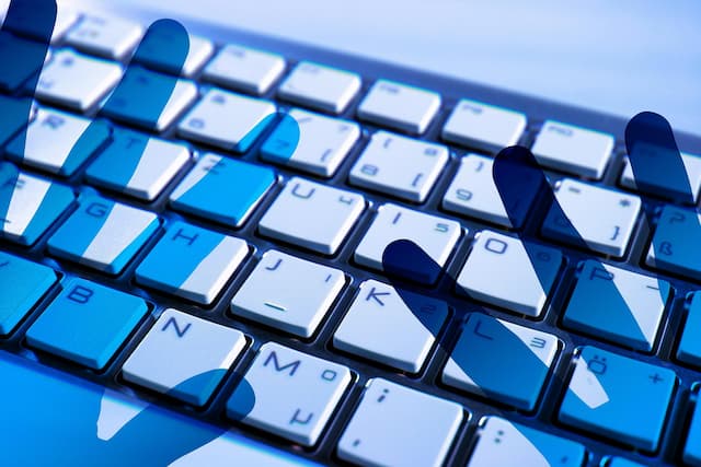 Keyboard with privacy symbols representing data protection and secure handling of personal information