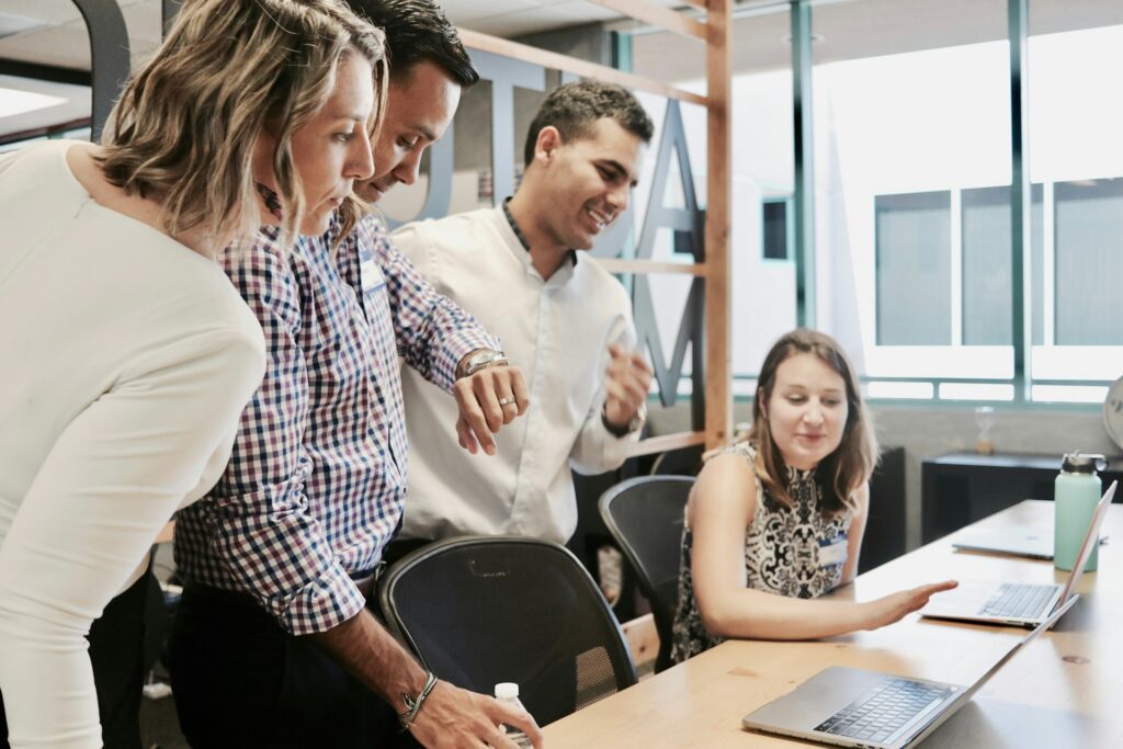 Person working in a professional environment representing access to employment